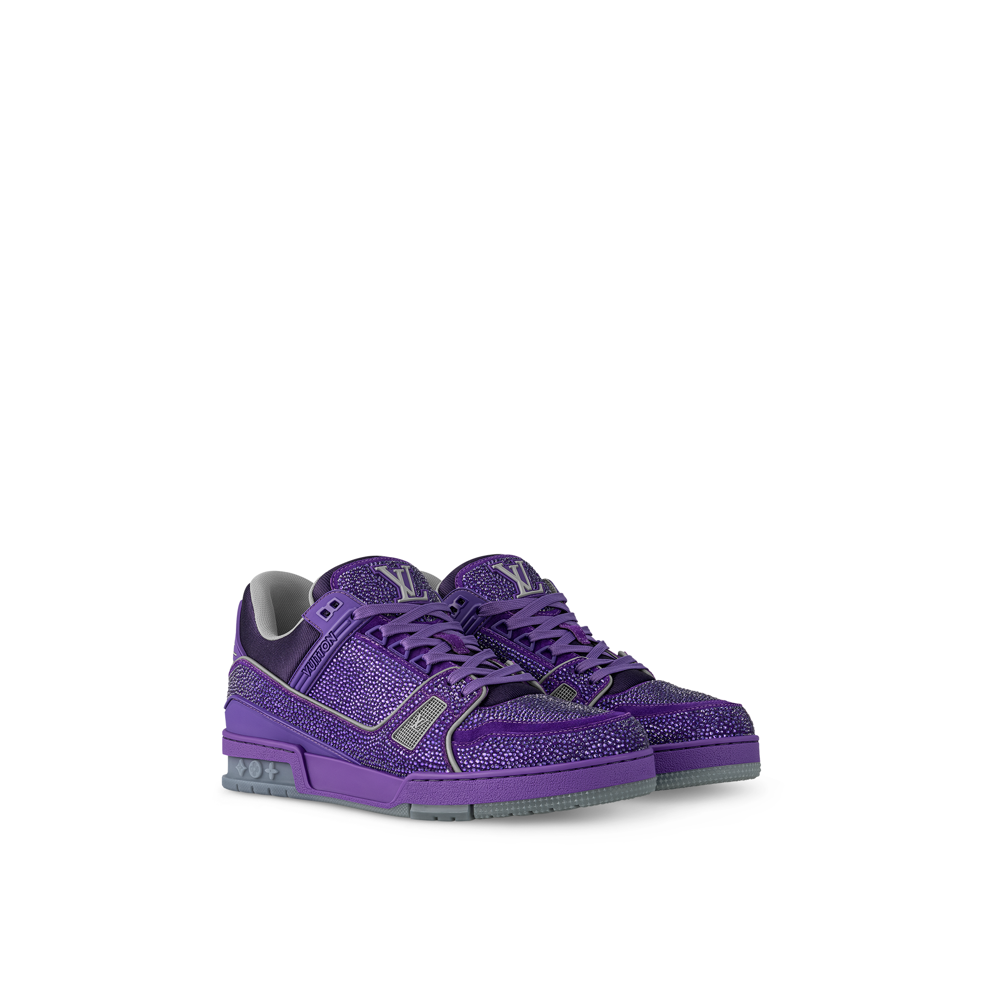 Louis vuitton purple sneakers on sale